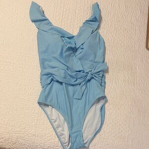 Lilly Pulitzer Blue Striped One Piece Swimsuit